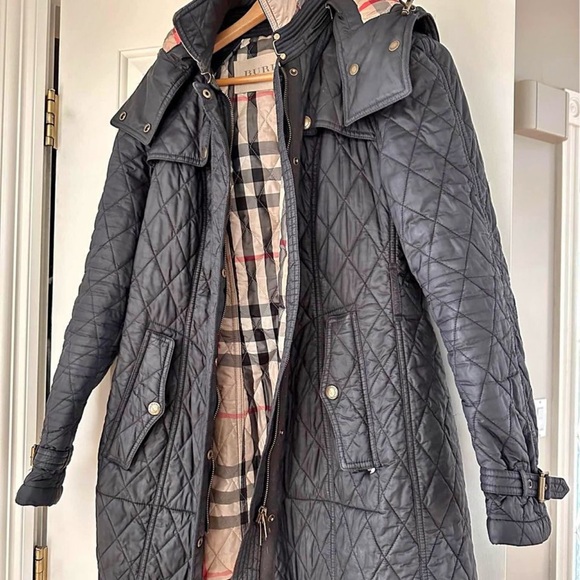 Burberry Jackets & Blazers - Burberry Quilted Black Trench Coat
